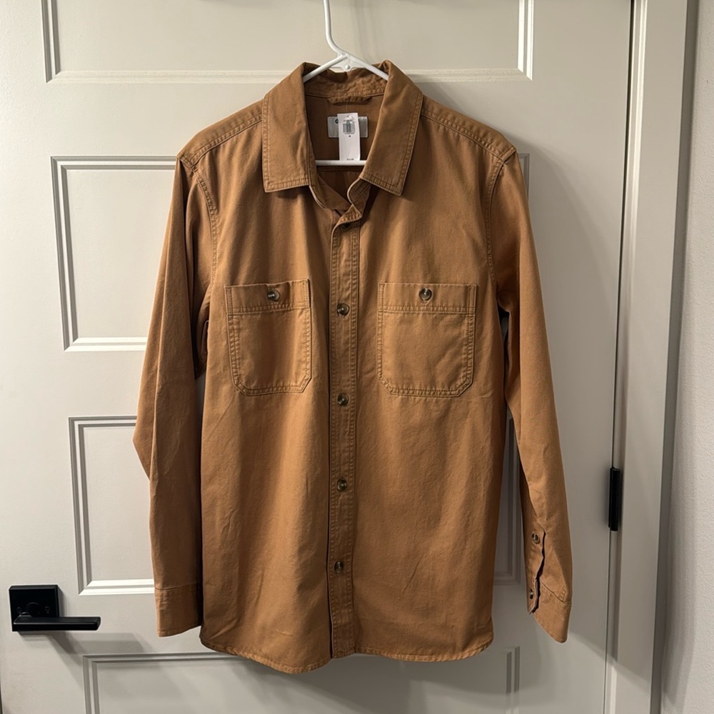 Mens Old Navy Button-Up Shirt, Size Medium, Tan